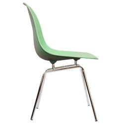 Noble Plastic Dining Chairs Peppermint Side View