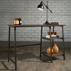 Warehouse Industrial Style Bench Desk - Smoked Oak room Shot