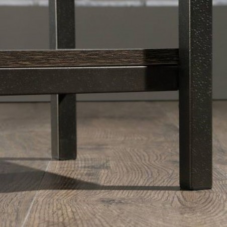 Warehouse Industrial Style Bench Desk - Smoked Oak Leg Detail