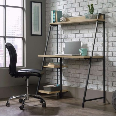 Warehouse Industrial Style Bench Desk with Shelf Room Shot