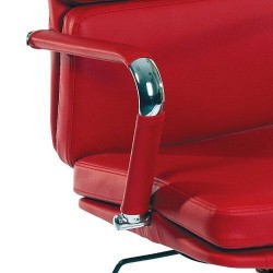 Deco Executive Office Chair - Red seat & Arm detail