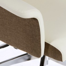Elstree Executive Office Chair - Cream Fabric Detail