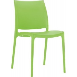 Sorano Designer Plastic Dining Chair - Green