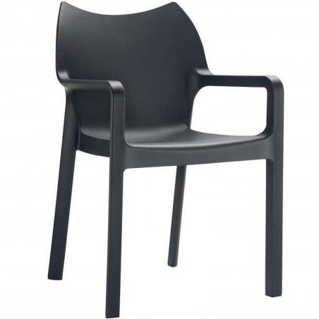 Terni Plastic Garden Chair - Black