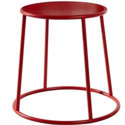 industrial metal low stool - Red