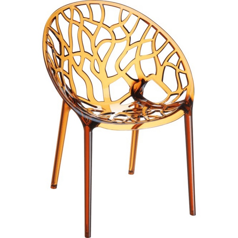 Orick Lattice Garden Chair - Amber