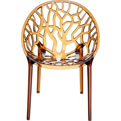 Orick Lattice Garden Chair - Amber Front View