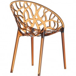 Orick Lattice Garden Chair - Amber rear View