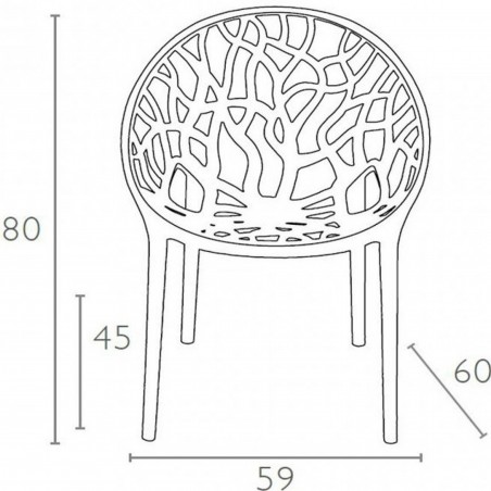 Orick Lattice Garden Chair - Dimensions