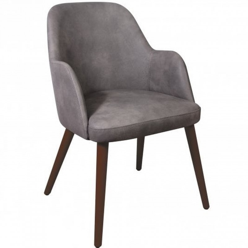 Cramer Faux Leather Upholstered Armchair Steel Grey