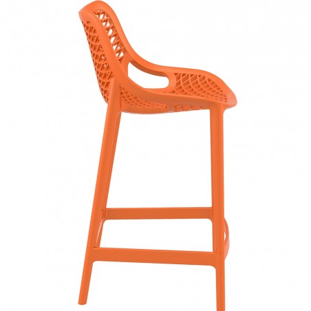 Dylan Indoor and Outdoor 65cm Bar Stool - Orange Side View