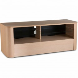 Alphason Hugo Light Oak TV Cabinet with Strengthened Glass Shelf