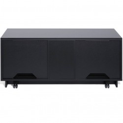 Alphason Element XL 1250 Black Modular Glass TV Storage Cabinet Rear