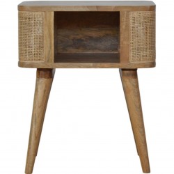 Chester Woven Open Slot Bedside Unit Front View