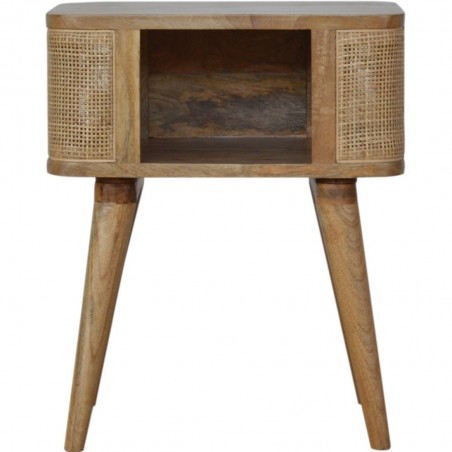 Chester Woven Open Slot Bedside Unit Front View