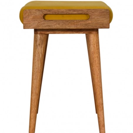 Gieves Tray Style Footstool - Mustard Side View