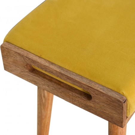 Gieves Tray Style Footstool - Mustard Top Detail