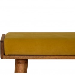 Gieves Tray Style Footstool - Mustard Cushion Detail