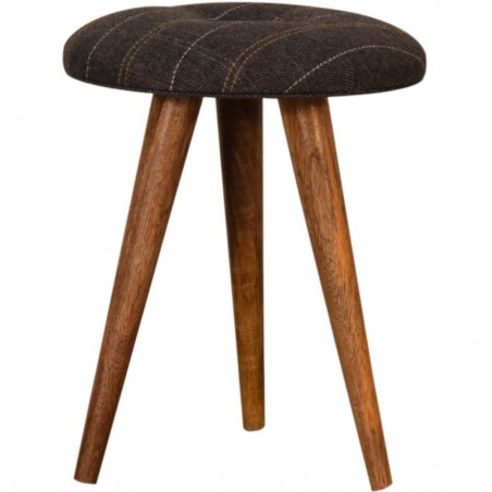 Chester Tweed Pattern Footstool Front View