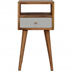 Arron  Small Bedside Table Sky Blue Front View