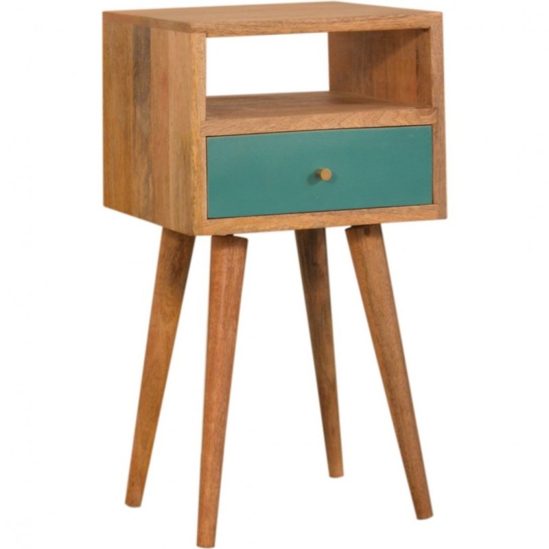 Arron  Small Bedside Table Teal