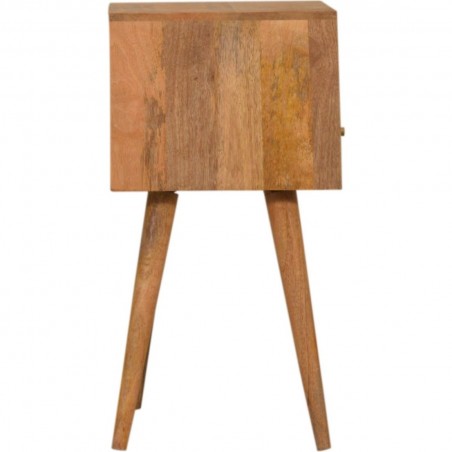 Arron  Small Bedside Table Teal Side View