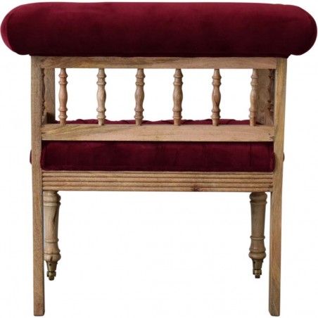 Brochere Mini  Hallway Chair - Wine Red Rear View