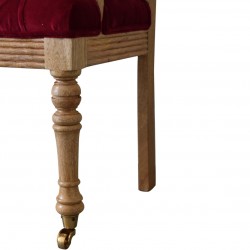 Brochere Mini  Hallway Chair - Wine Red Leg Detail
