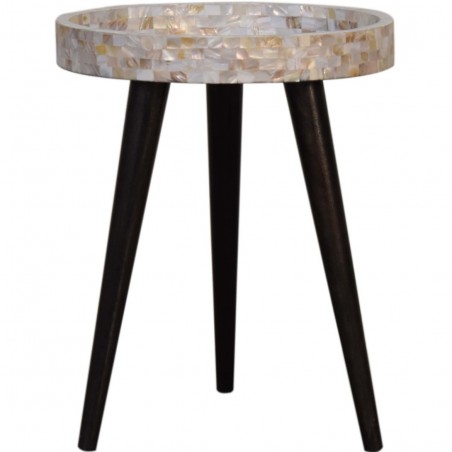Geo Honeycomb Mosaic End Table Front View