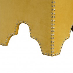 Bailey Cotton Velvet Studded Footstool Side Detail
