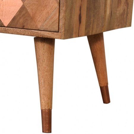 Madurai Copper Inlay Coffee Table Leg detail
