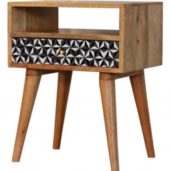 Tomtens Mosaic One Drawer Bedside Table Angled  View