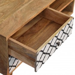 Stella Media Unit with Open Slots Drawer Detail