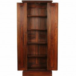 Forenza Mahogany CD or DVD Storage Cabinet Open