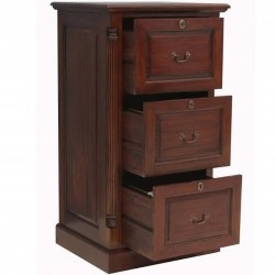 Forenza Multi Drawer Solid Mahogany Filing Cabinet Open