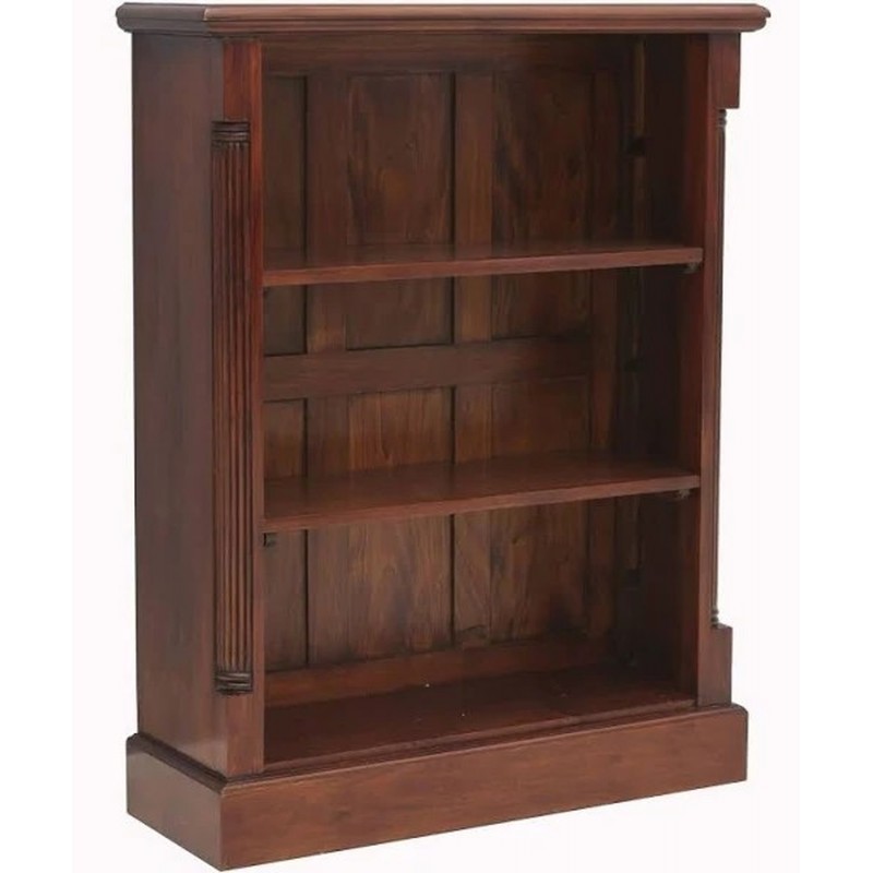 An image of Forenza Low Three Tier Mahogany Bookcase