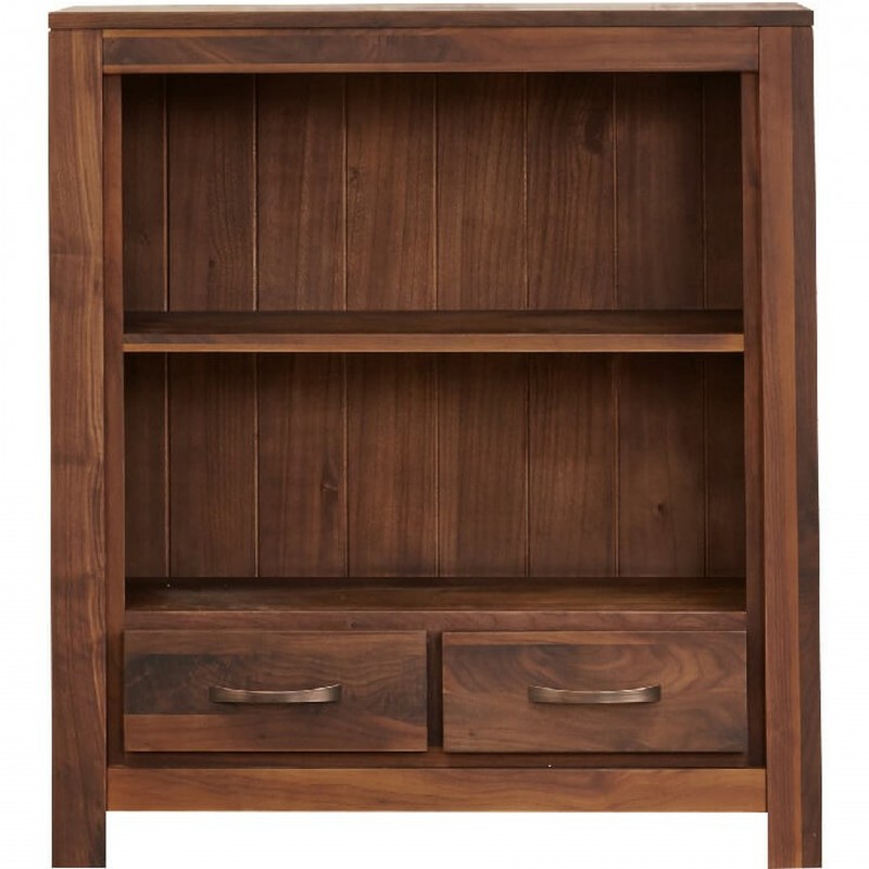 An image of Panaro Two Shelf Walnut Bookcase