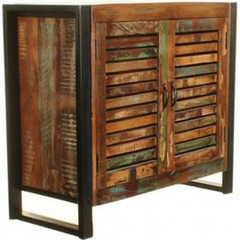 An image of Akola Compact 2 Door Reclaimed Wood Sideboard
