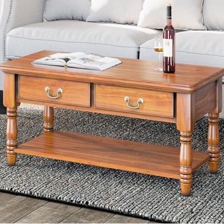 La Reine Coffee Table with Two Drawers Mood shot