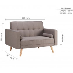 Osby Medium Sofabed - Sofa Dimensions