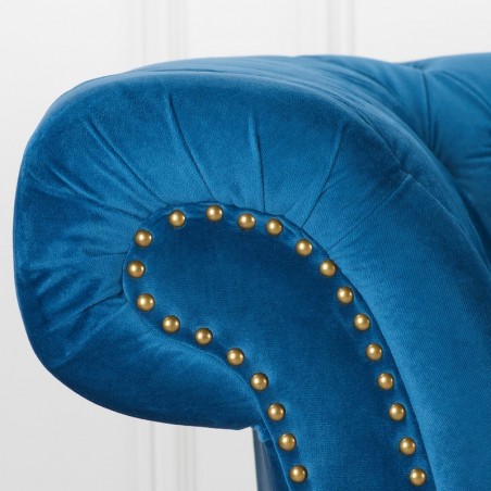 Norton Chesterfield 3 Seater Sofa in blue, Stud Detail