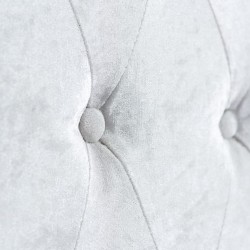 Sienna Velvet Upholstered Side Ottoman Bed Button Detail