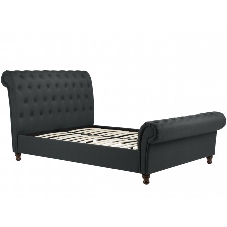 Castello Fabric Upholstered Bed- Charcoal