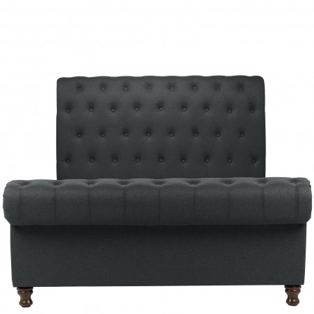 Castello Fabric Upholstered Bed - Charcoal Front View