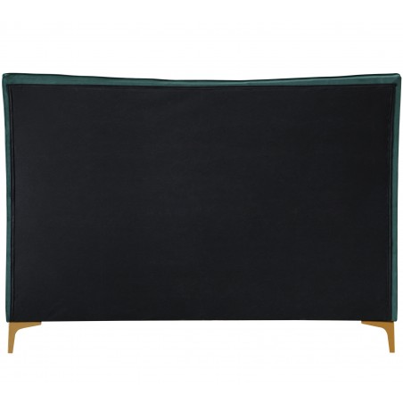 Clover Velvet Upholstered Bed - Green Rear View