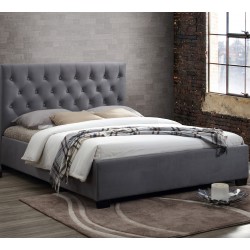 Cologne Fabric Upholstered Bed - Grey Mood Shot