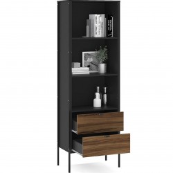 Opus Two Drawer Bookcase mood shot open