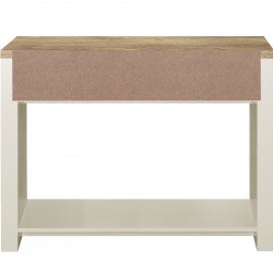 Hawford Two Drawer Console Table - Cream/Oak Rear View