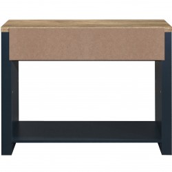 Hawford Two Drawer Console Table - Blue/Oak Rear View