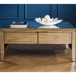 Valencia Two Drawer Coffee Table Mood Shot front View